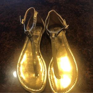 Like new Tory Burch gold sandals